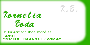 kornelia boda business card